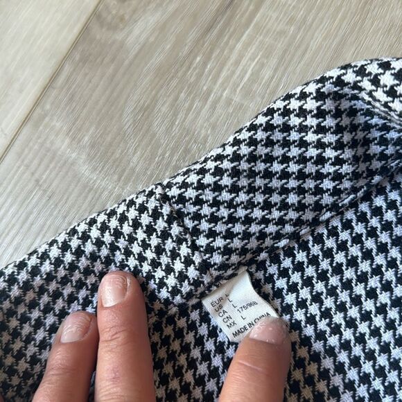 Black & White Checkered Suit Jacket & Matching Skirt Set professional Size Large - Picture 8 of 9